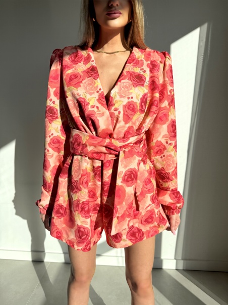Krótki kombinezon  Rosa w róże
