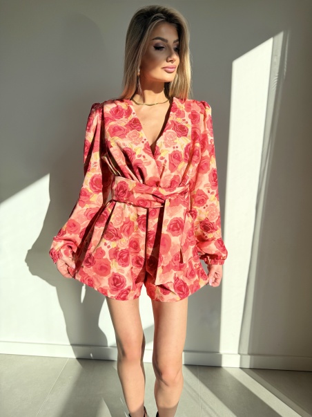 Krótki kombinezon  Rosa w róże