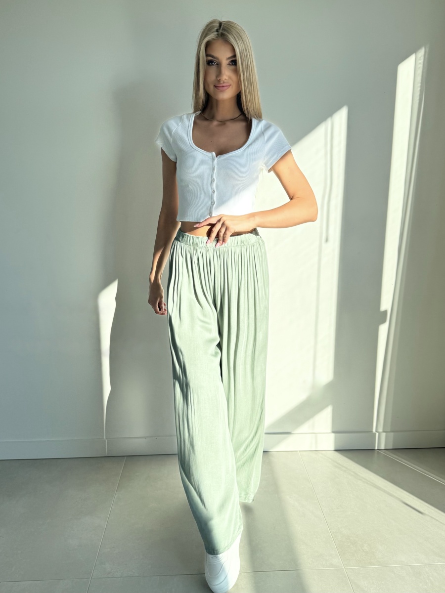 Spodnie Andrea Khaki 100% wiskoza