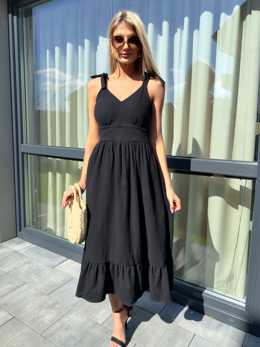 Sukienka Stella muślinowa czarna