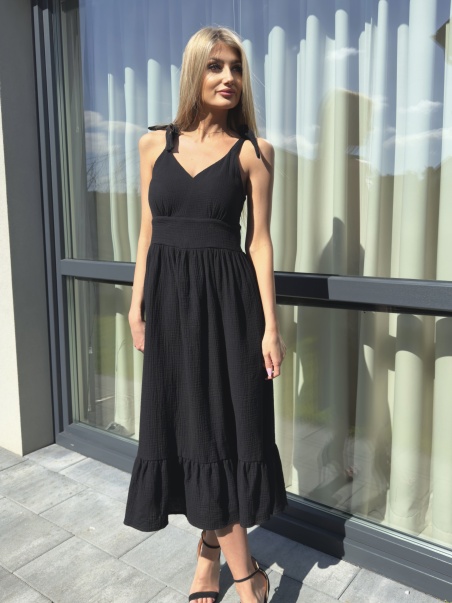 Sukienka Stella muślinowa czarna