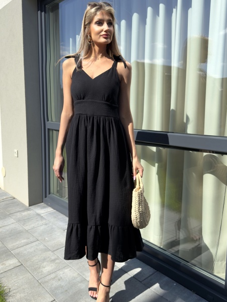 Sukienka Stella muślinowa czarna