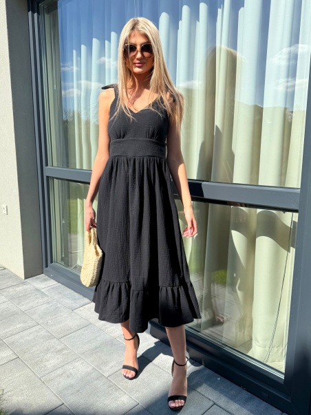 Sukienka Stella muślinowa czarna