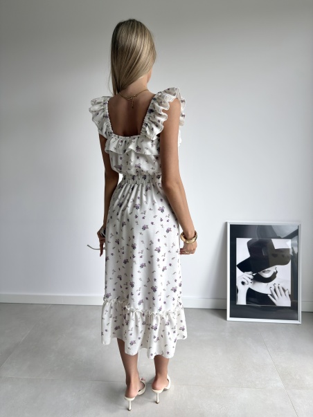 Sukienka Maria ecru w kwiatuszki