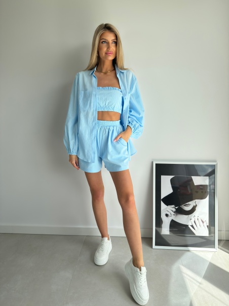 Komplet muślinowy Gaja 3w1 niebieski