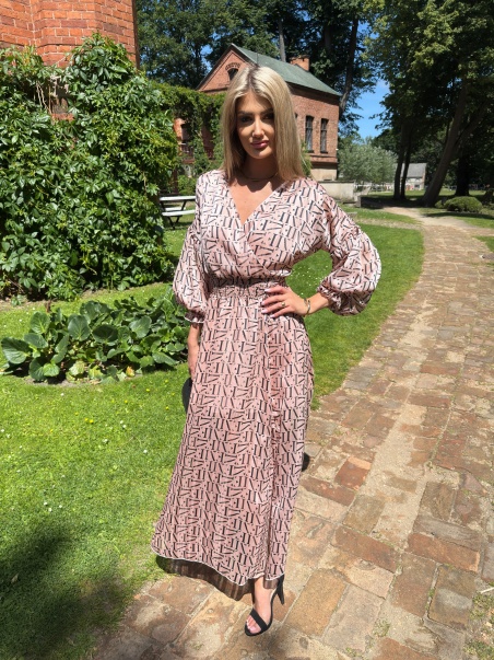 Sukienka Aria midi zloty róż