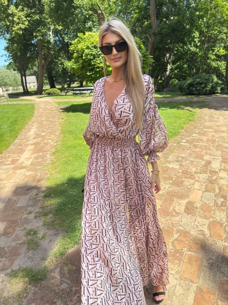 Sukienka Aria midi zloty róż