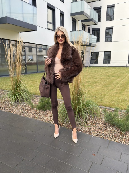 Legginsy z zapiętką  Nastia Czekoladowe