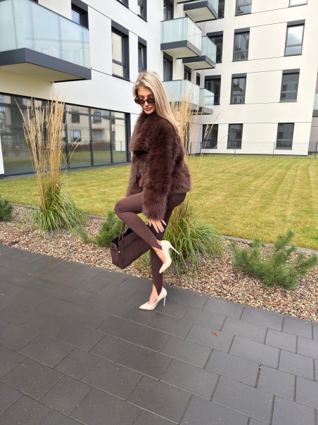 Legginsy z zapiętką  Nastia Czekoladowe