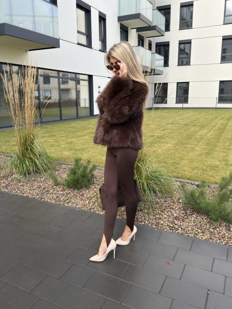 Legginsy z zapiętką  Nastia Czekoladowe